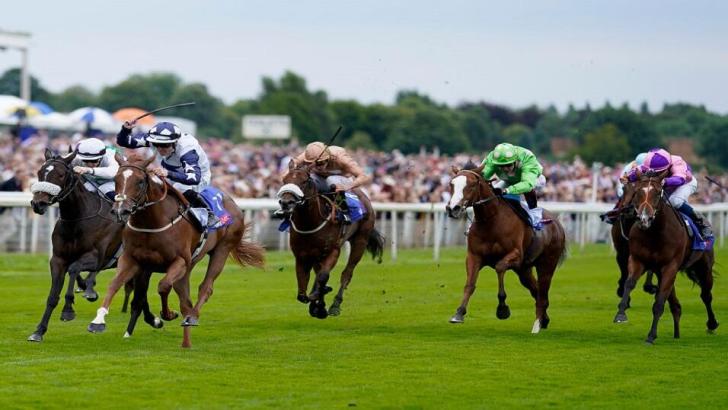 Horse racing action at York